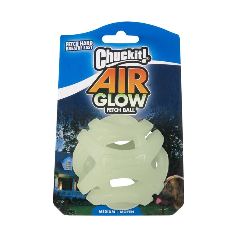 Chuckit! Max Glow Air Fetch Gece Parlayan Köpek Oyun Topu (Orta Boy)